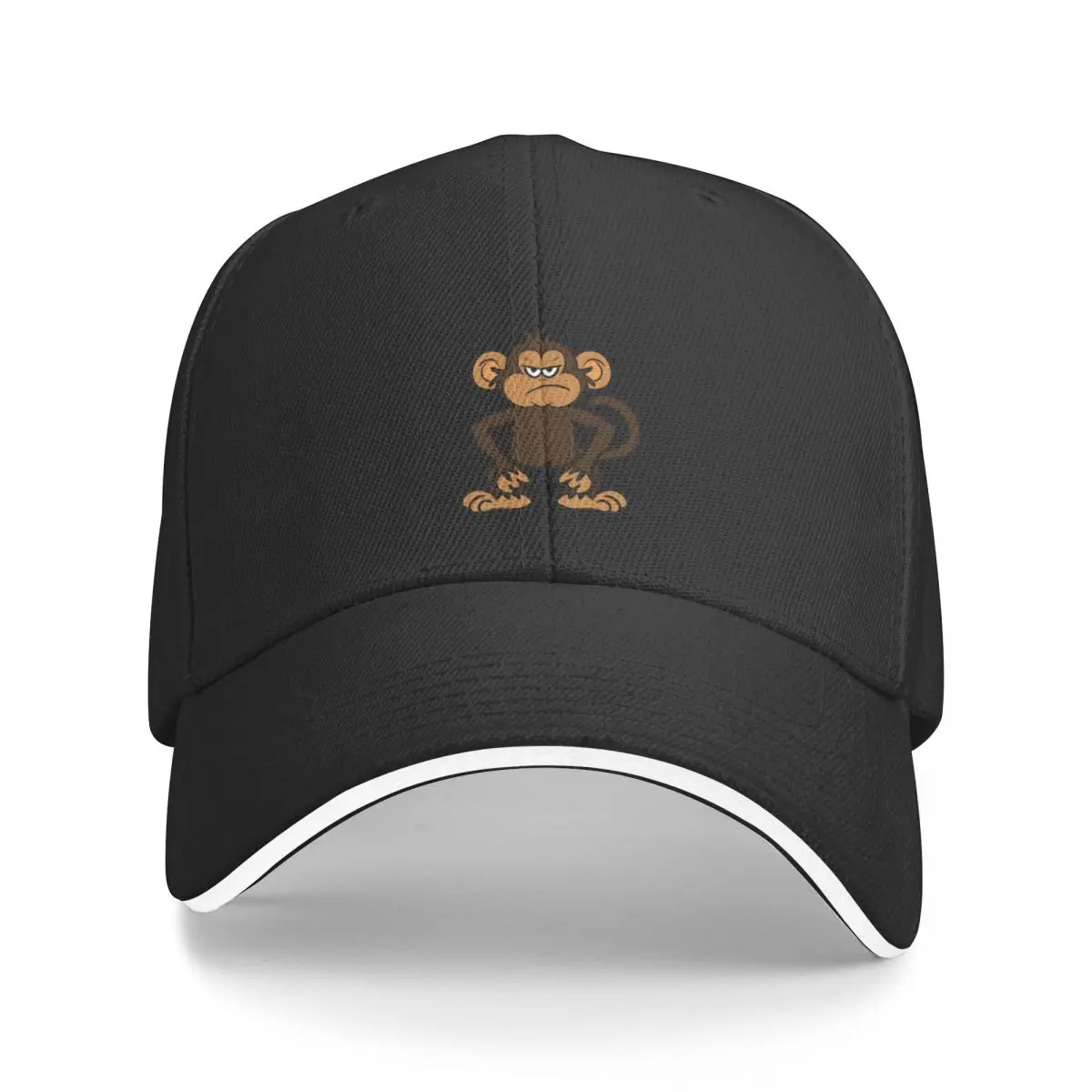 A little Grumpy - Monkey Cartoon Drawing Baseball Cap Christmas Hat Golf Hat Man For Men Women's