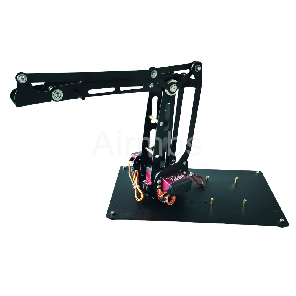 Robot Arm Manipulator Big Load 4 DOF untuk Palletizing dengan Cakar Mekanik, Motor Servo Digital 25KG, dan Basis Berputar 360 untuk Arduino