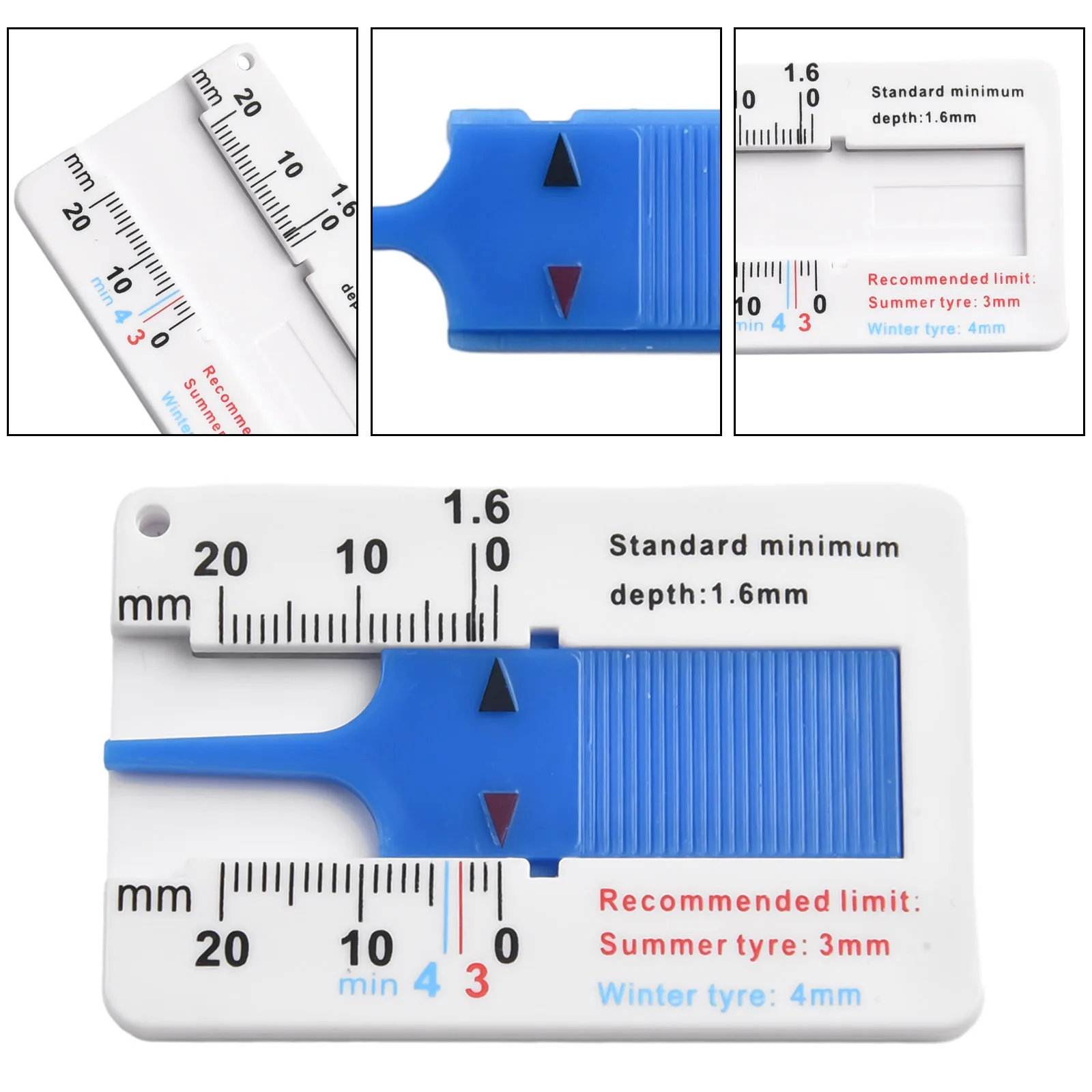 

Depth Caliper Tire Tread Ruler 1 Pc 40mm/1.57inch 65mm/2.56inch Compact Design Convenient To Store Easy To Use