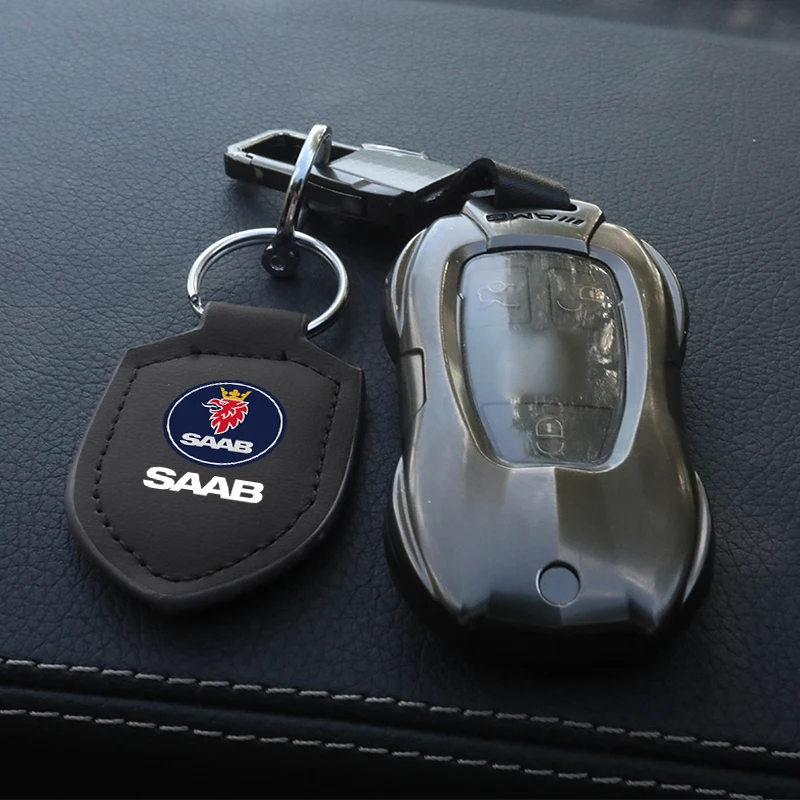 Car Keychain Auto Logo Keyring Key Ring Hanging Holder Accessories For SAAB 9-4X 9-7X 9-3 9-5 9-2X 9-X 9000 900 600 99 Monster