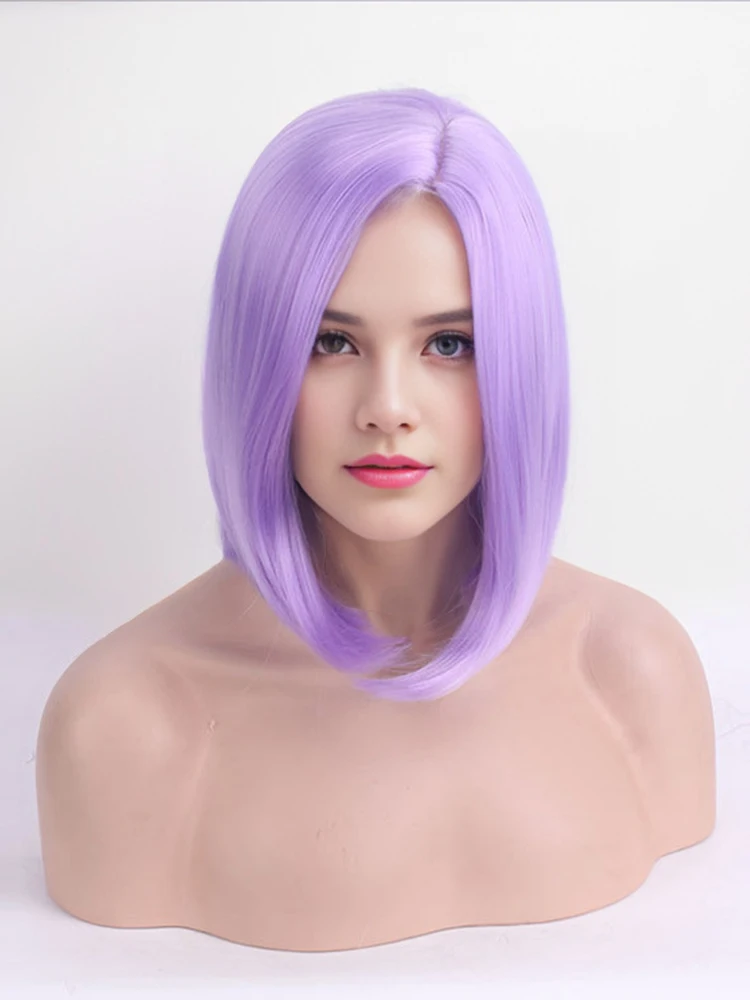 Wig Side Split Long Curled Hair Color Gradient Wig Daily Split Large Wave Synthetic fiber wig
