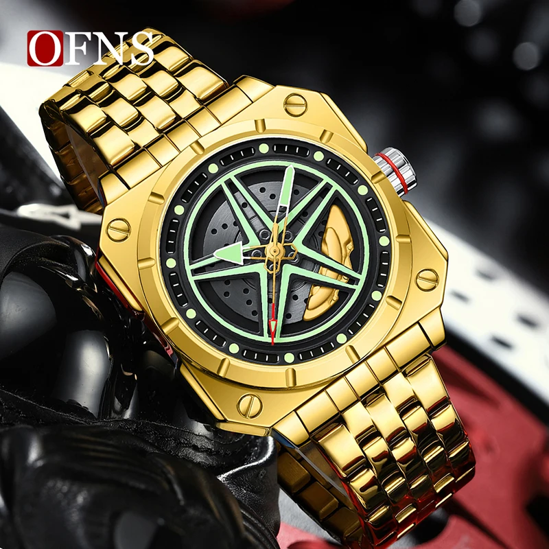 Men's Watches Brand Sporty Unique Square Dial Male Quartz Wristwatch with Silicone Strap Waterproof Luminous Fashion Watch Men