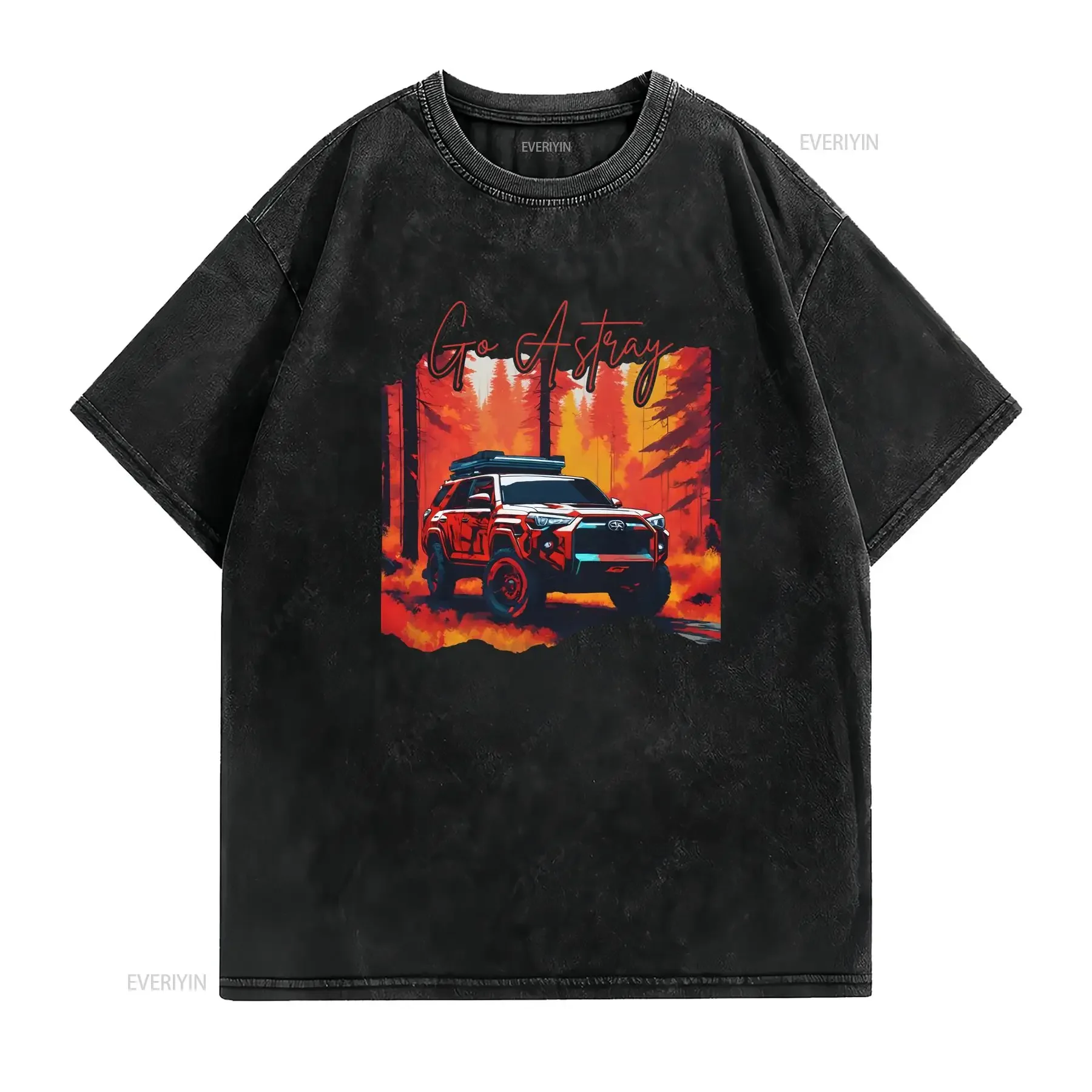 Off road T shirt Truck Vibrant Colors Overlanding Rock Crawling for Him Fathers Day vintage Washed homme Versatile graphic