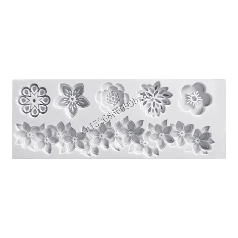 

11UA 3D Flower Silicone Mold for Cake Chocolate Fondant Sugarcraft Candy Polymer Clay Soap Making Mould