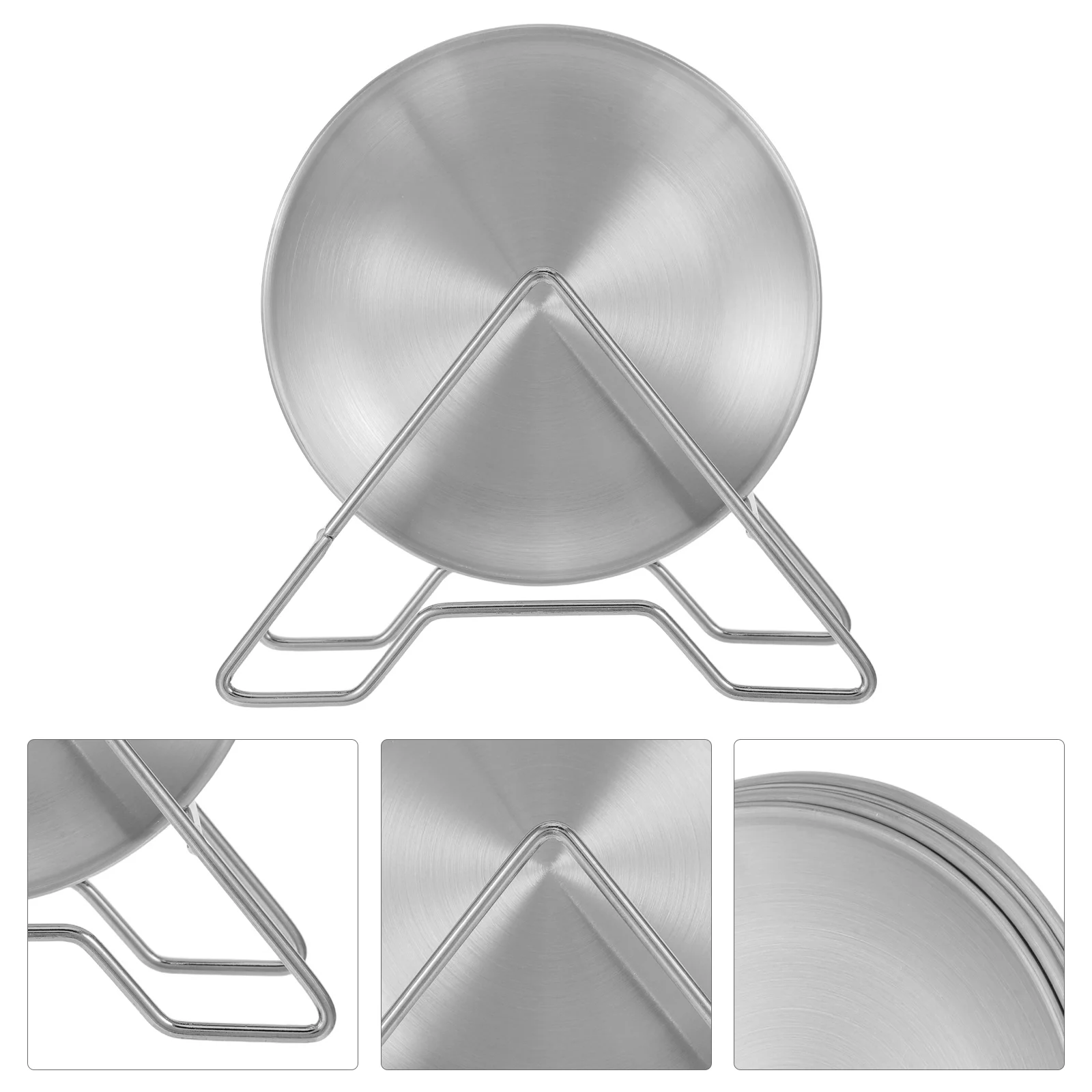 

1 комплект, круглые тарелки из нержавеющей стали, подставка для закусок, торта, десерта, сервировочный поднос для кухни, ресторана, кемпинга, шведского стола