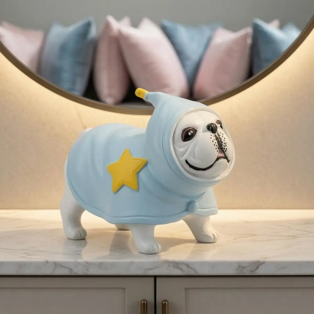 Cute Bedroom Accessories Desktop Resin Ornaments Bulldog Figurine Macaron Color Resin Statue Cute Dog Desk for Bedroom for Dog