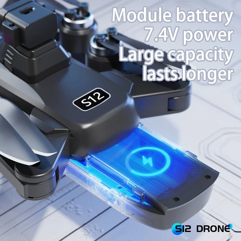 S12 Drone For Xiaomi 8K HD Camera optical flow GPS folding professional aerial camera Brushless large screen remote control dron