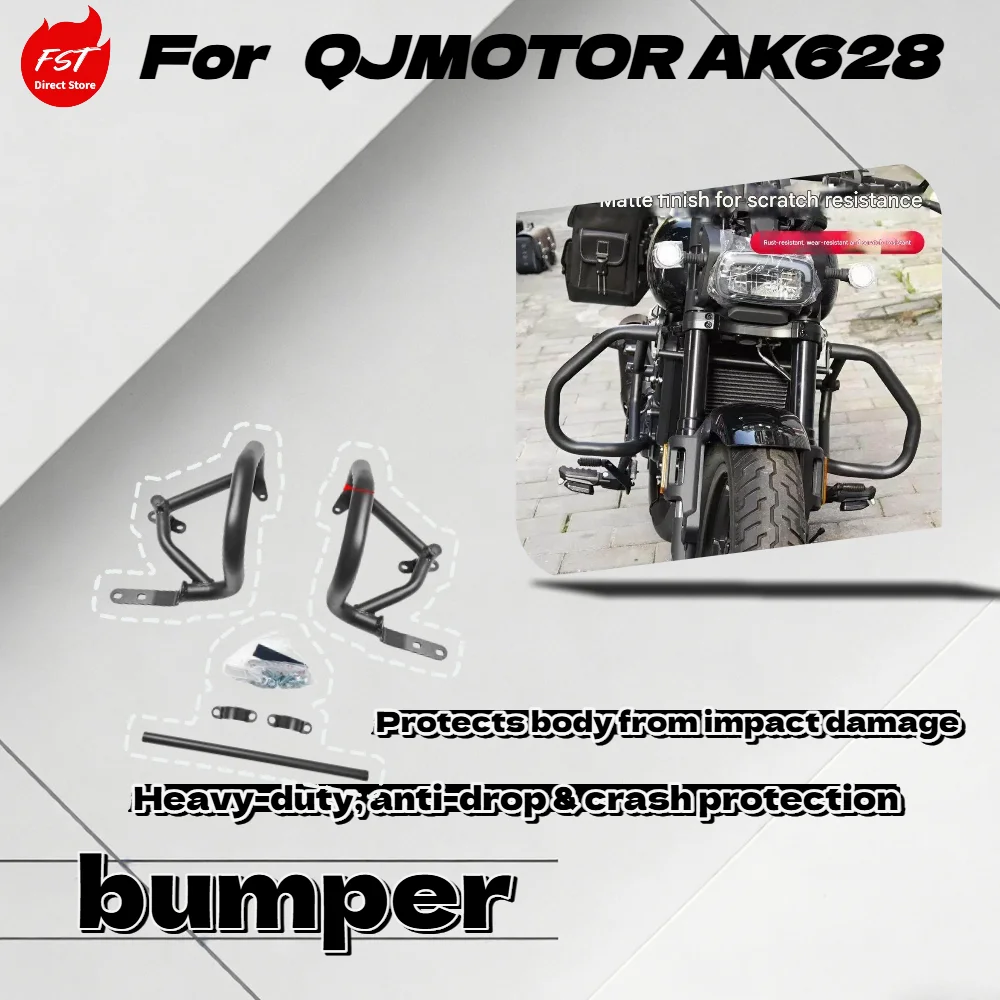 

Fit QJMOTOR AK628 Motorcycle Front Bumper Anti Collision Guard Bar Anti Crash Protection Bar Mod Parts