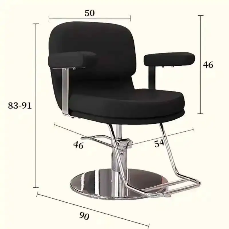 Men Barber Chair Aesthetic Designed Portable Swivel Barber Chair Beauty Stool Cadeira De Barbershop Barbeiro Salon Furniture