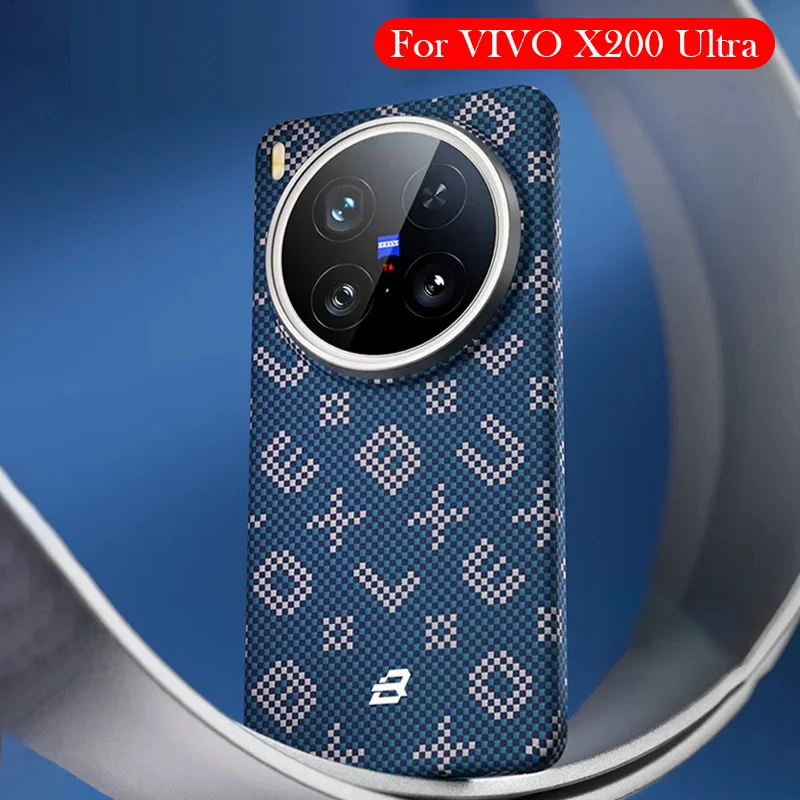 

Blueo Kevlar Magnetic Case For VIVO X200 Ultra Carbon Fibre Back Cover Shell