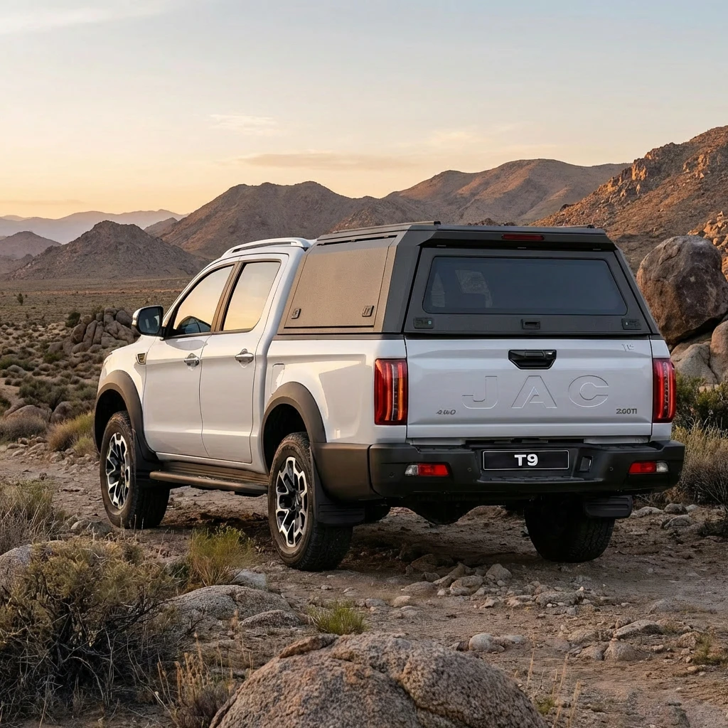 

Кунг-тент Dream Garage оптом, в наличии, с жесткой крышей, черный, из алюминиевого сплава, для пикапов 4x4, для JAC T9 2023+