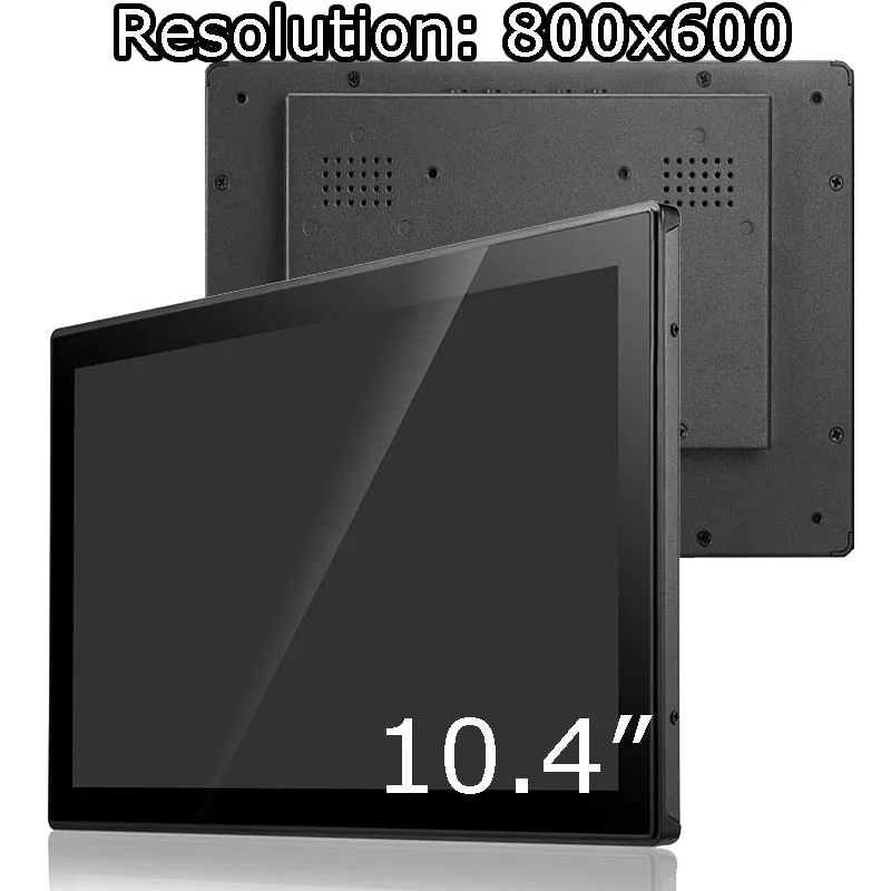 Industrial Grade 10.4 Inch 800x600 Waterproof Multi Capacitive Touch Screen Display Monitor With VGA HDMI USB Interface