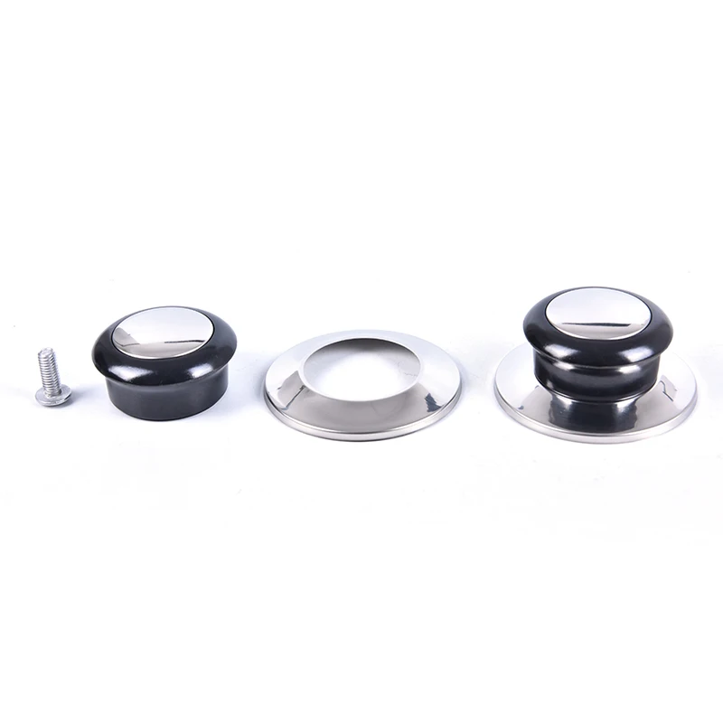 1pc Multi Styles Heat-Resistant Pot Pan Lids Knob Lifting Handle Black And Silver Home Kitchen Cookware Replacement Parts