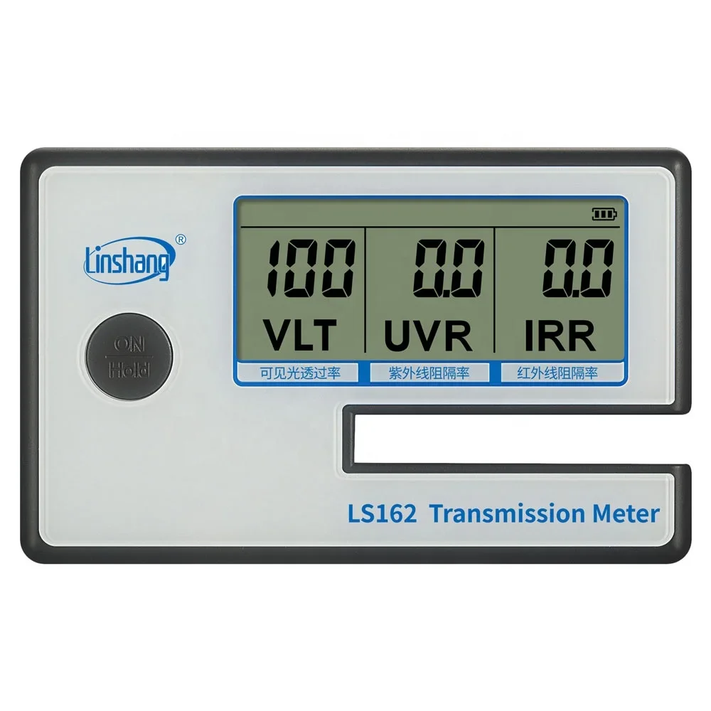 Medidor de transmisión de tinte de ventana portátil Linshang LS162, medida de rechazo IR, tasa de bloqueo UV, transmitancia de luz Visible