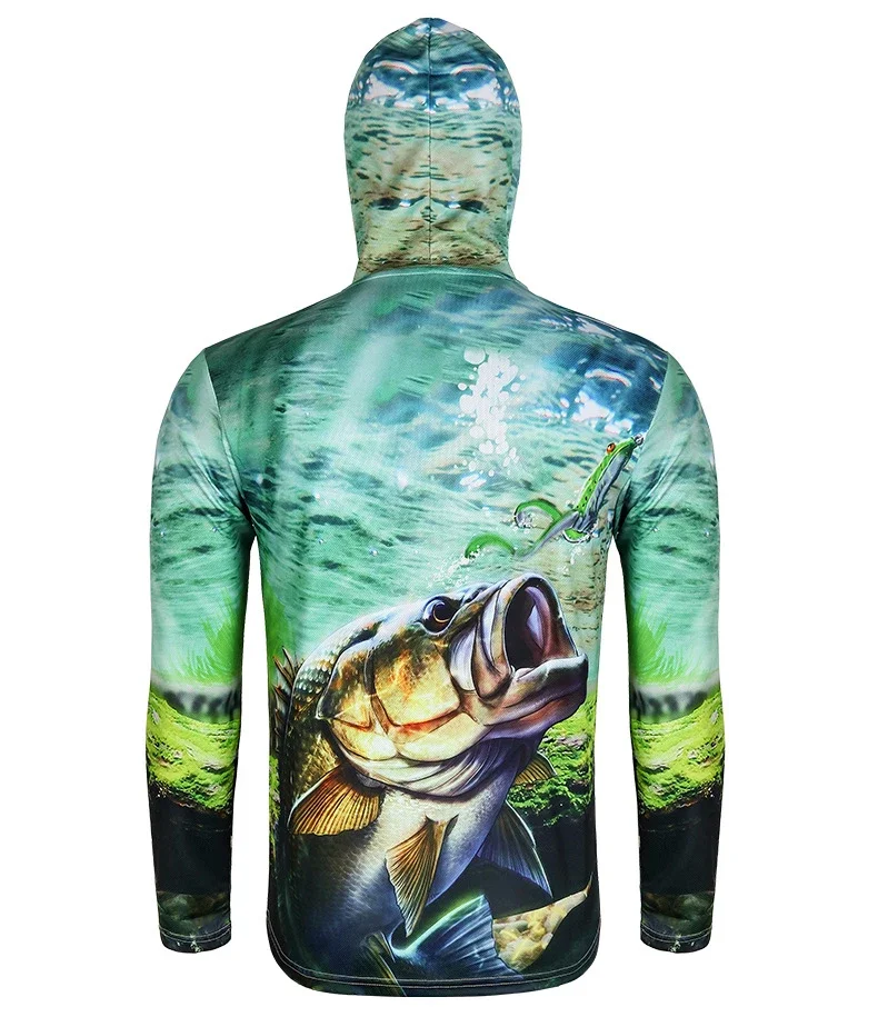 Ultraviolet-Proof Tournament Fishing Jersey Custom Hot Sale Men Half Zipper Slim Fit Hoodie Printing Fishing Shirt