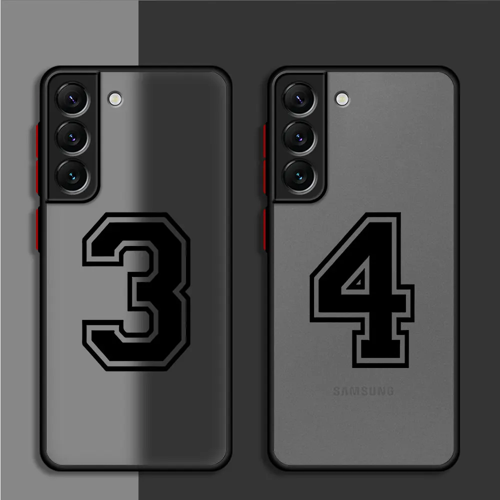 Phone Case for Samsung Galaxy S22 Plus S24 Ultra S10 Lite S20 FE S23 Ultra S21 S9 Shockproof Football Star Numbers Cover