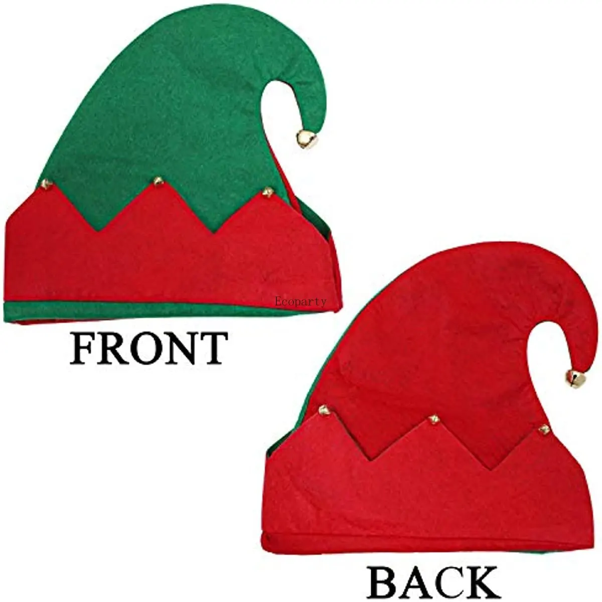 Cooraby Christmas Elf Costume Set Felt Elf Hat Elf Shoes Christmas Elf Headband Xmas Holiday Party accessori per elfo per adulti Disfraz