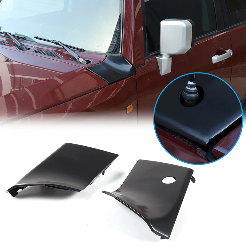 

Black Carbon steel For Toyota FJ Cruiser 2007-2020 Front Side Upper Fender Panel Antenna Base Trim Cover
