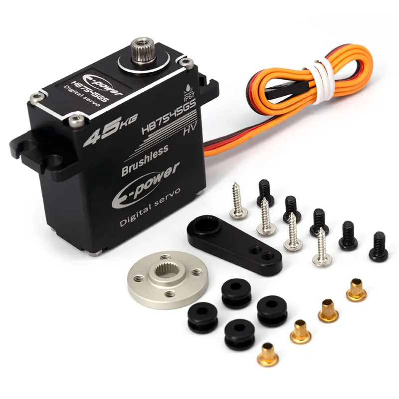 E-POWERRC 45KG Servo Brushless 180 270 Custodia in alluminio Impermeabile Digitale Metal Gear HV Coreless per 1/8 RC Crawler Parti di automobili giocattolo