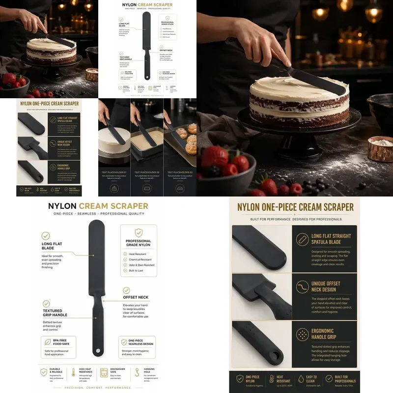 for  Multifunctional Cake Decorating Icing Spreader  Scraper Non-stick Safe Efficient Food Distribution Tool Cream