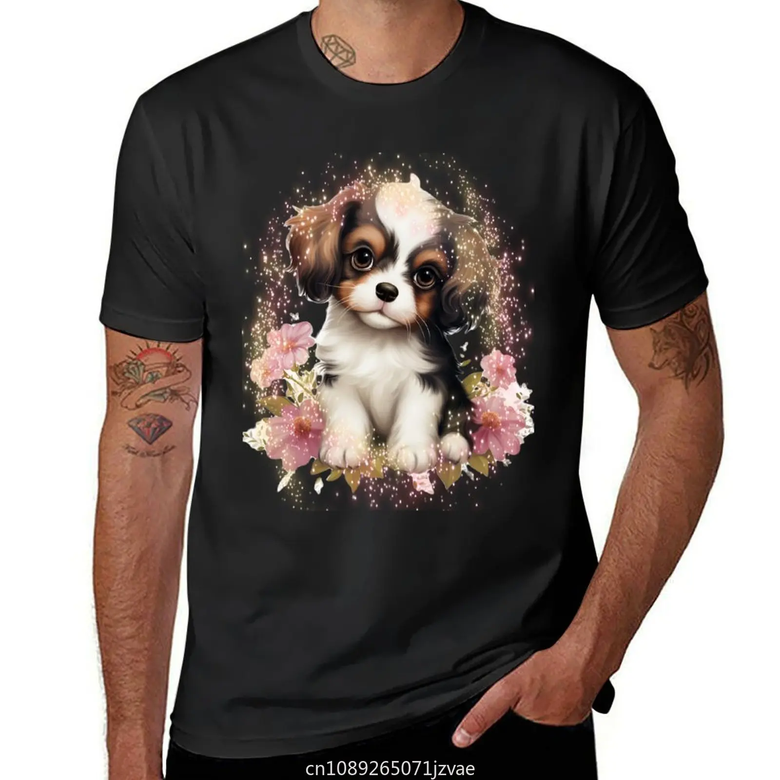 Dog - B.F.F. Spaniel puppy T-shirt customizeds customs design your own hippie clothes workout shirts for men