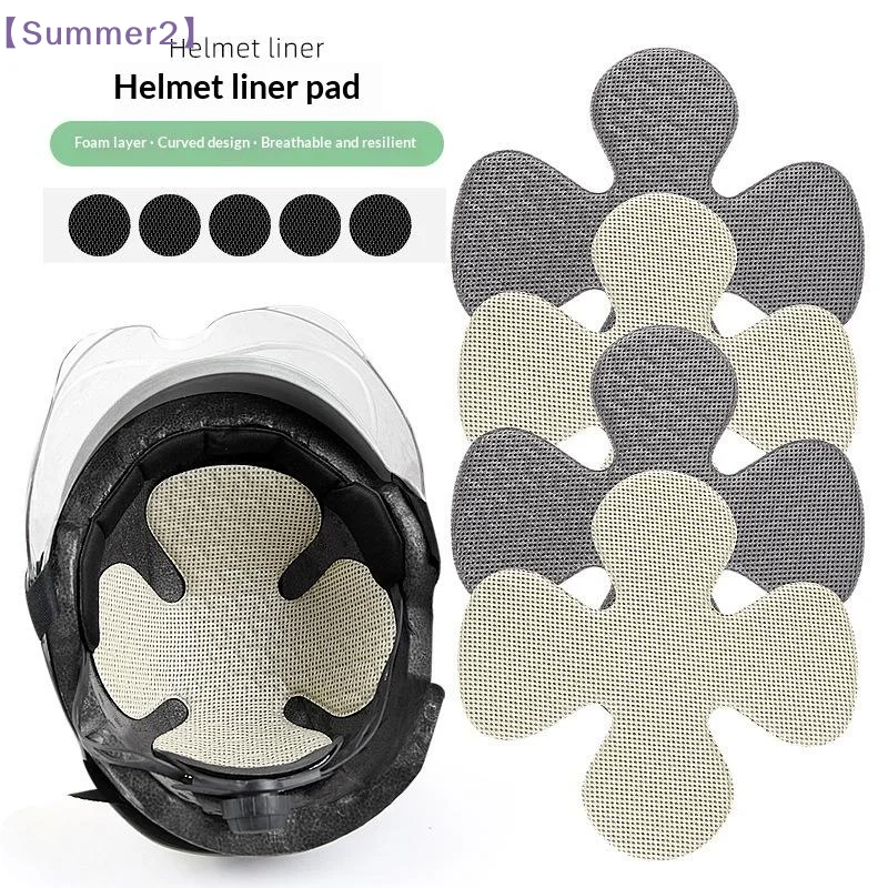 

【Xia2】Motorcycle Helmet Liner Reusable Washable Pad Inserts Helmet Replacement Padding For Adults Students Outdoor{S}
