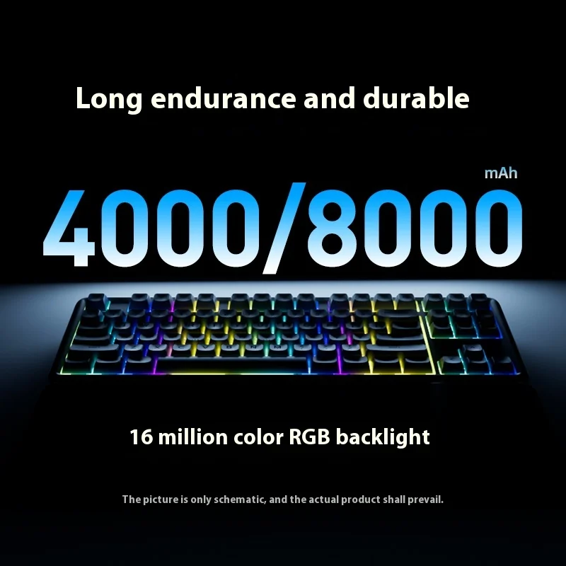 Keyviewer Su Dongpo Mechanical Keyboard Customized Three-Mode Hot Plug 2.4g Wireless Rgb Game E-Sports Office 87keys Keyboard