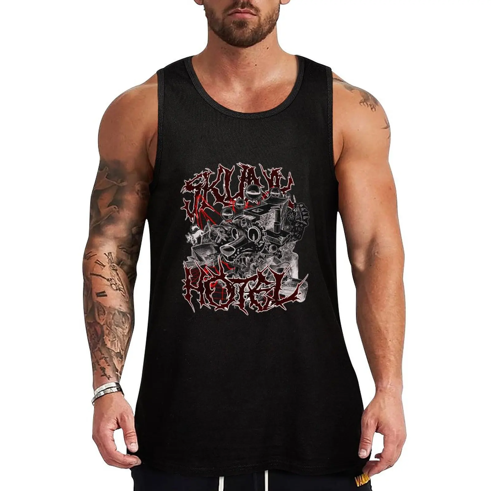 SKUNK HOTEL - The Dog Cycle Tank Top Performance Stretch Tank Top Athletic Workout Wear