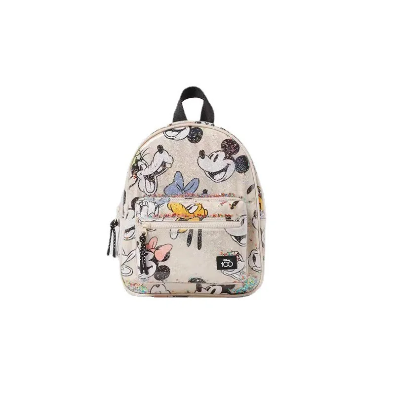 Disney New Cartoon Mickey Transparent Children\'s Bag Girls Co-branded Printed Mini Fashion Backpack Student Cute School Bag