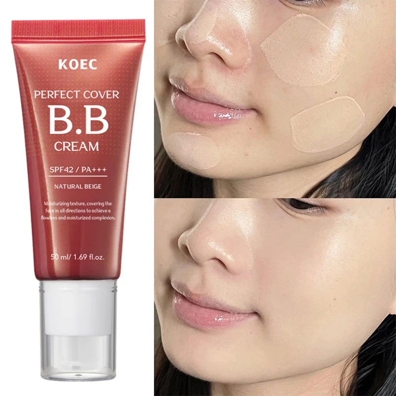 Crema BB de cobertura perfecta, crema BB hidratante duradera, cobertura Natural, control de aceite, base ligera iluminadora para toda la piel
