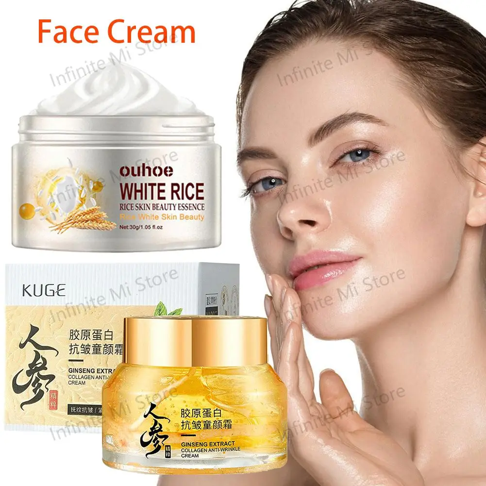 Gold Ginseng Face Cream Polypeptide Moisturizing Niacinamide Facial Serum For Skin Care Cream 24k Gold Ginseng Cream 30g/50g