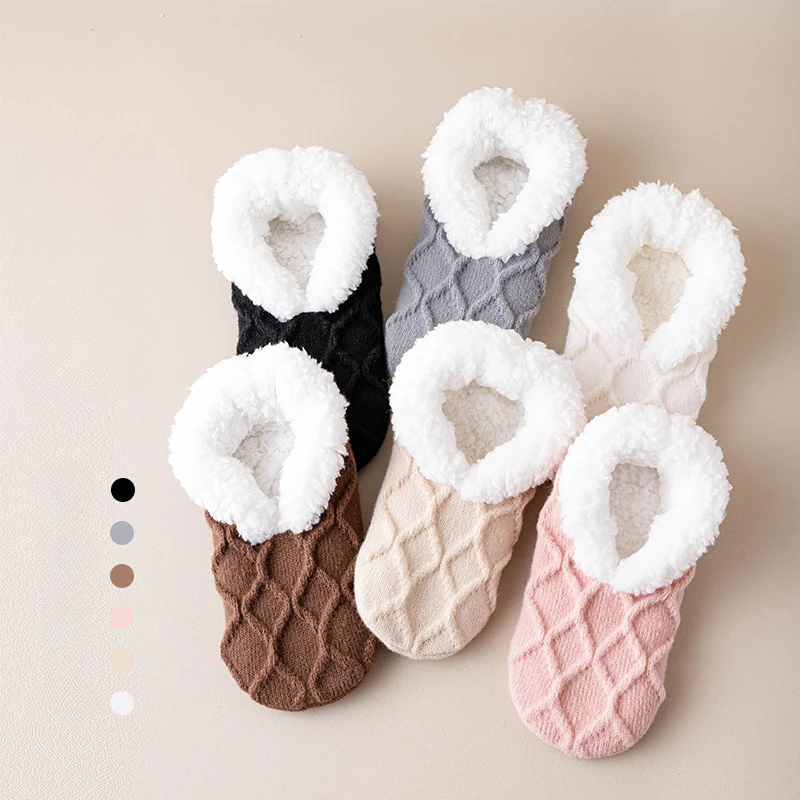 Fall and Winter Floor Socks Home Warm Women Socks Snow Socks Sleep Carpet Socks Slippers Socks WoMen Non-slip Yoga Socks 2024