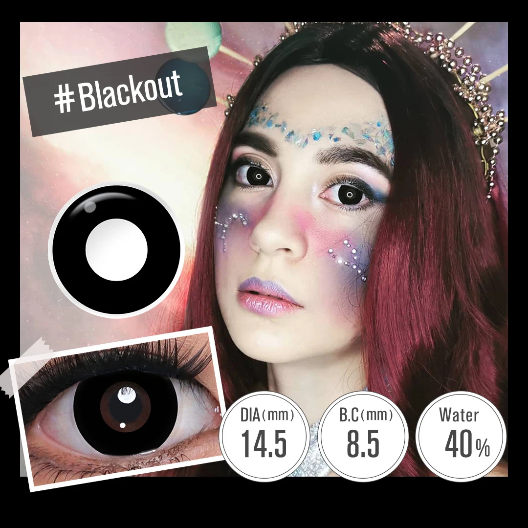 Magister Color Halloween Contact Lenses Cosplay Anime Contact Lenses White Eye Lenses Red Colored Lenses Pupilentes 1Pair Yearly
