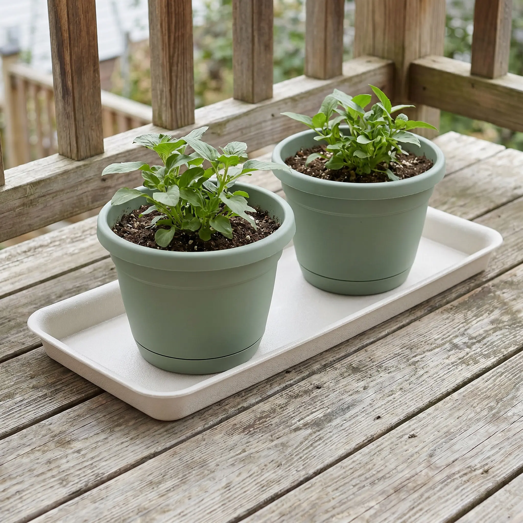 Flower Pot Drip Tray For Indoor Plant Watering Fall Home Decor Rectangular Resin Saucer Catcher Indoors Outdoors