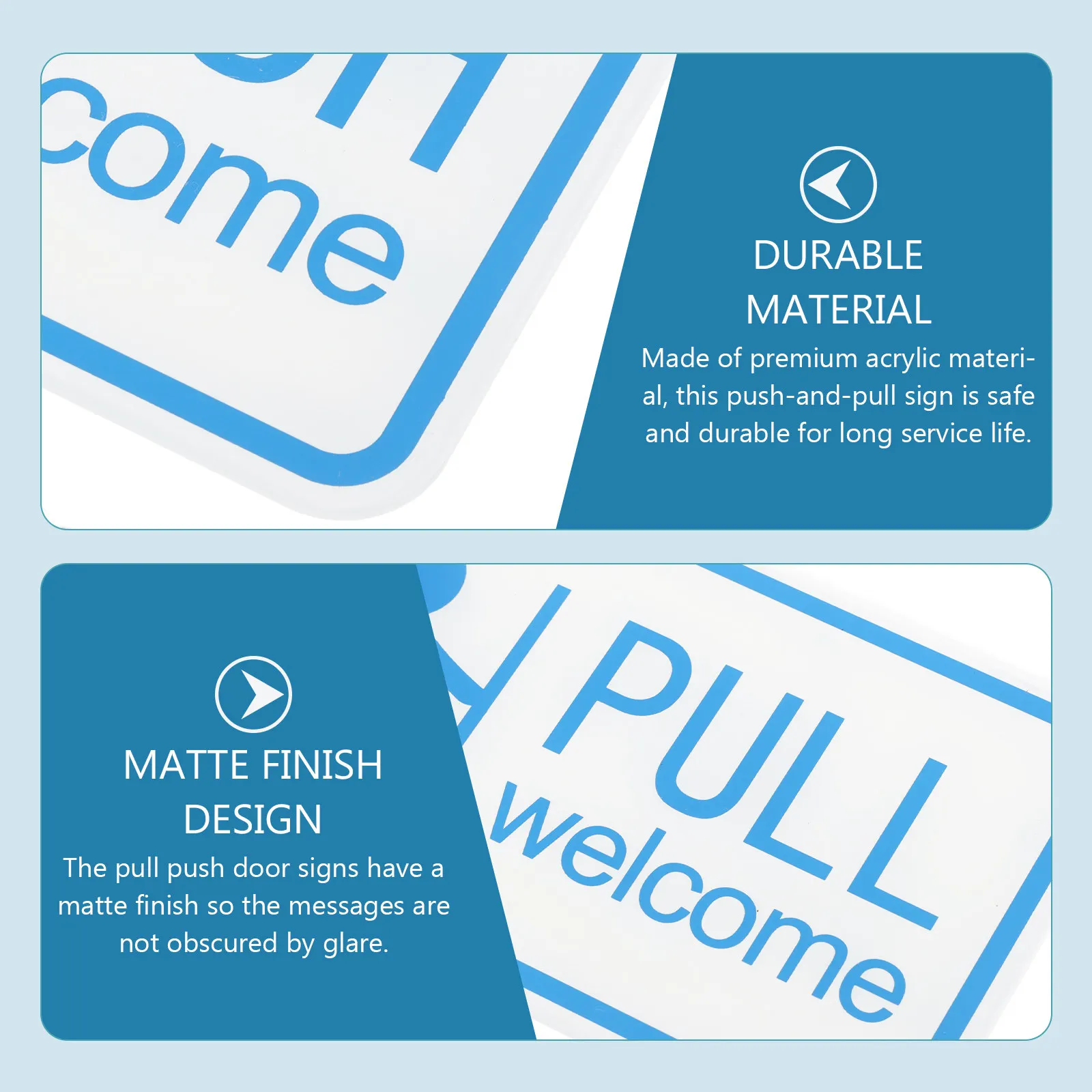 

Набор из 2 табличек «Тяни/Толкай» для дверей, акриловые указатели для стеклянных дверей в отелях, магазинах, офисах, на входах, табличка «Тяни»