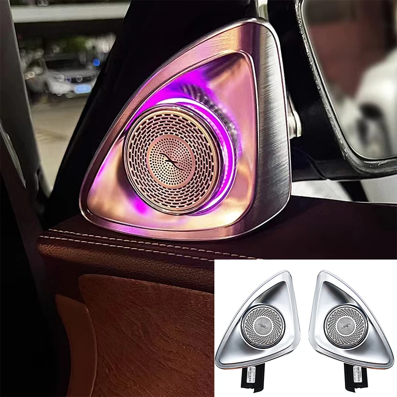 

Car Interior 64 Colors Led Ambient Light 4D MB Rotary Treble Luminous Tweeter Speaker For Mercedes Benz E Calss W213 E200L E300L