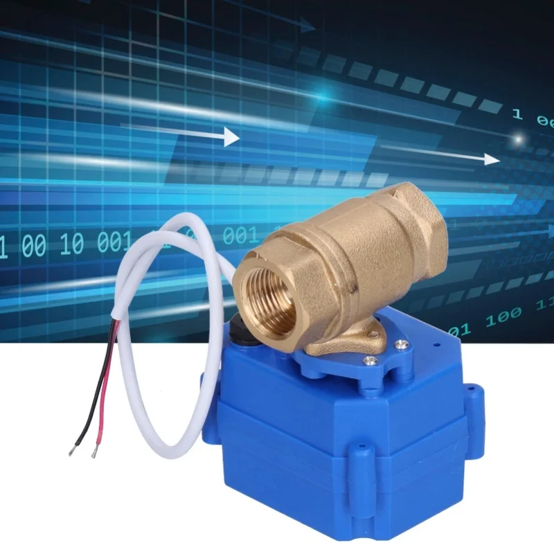 Motorized Ball Valve Brass Micro Electrical Straight Through 1/2in CWX-15N-CR04-DC9~24V-DN15