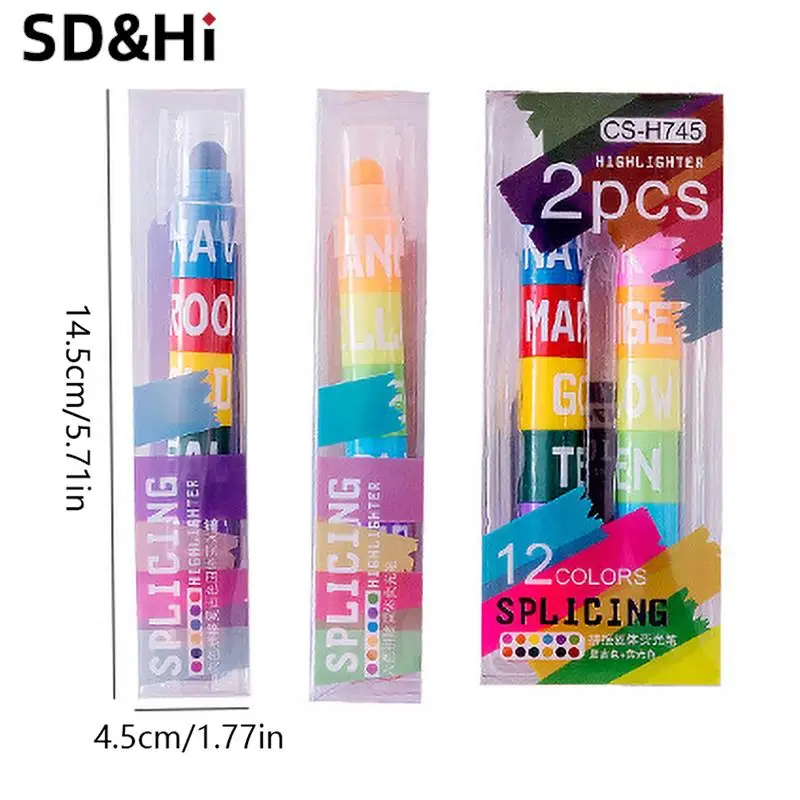 1pc Splice Mini Bible Highlighters Vintage Candy Colors Pastel Gel Highlighters Gel Highlighters Dry Highlighter Markers