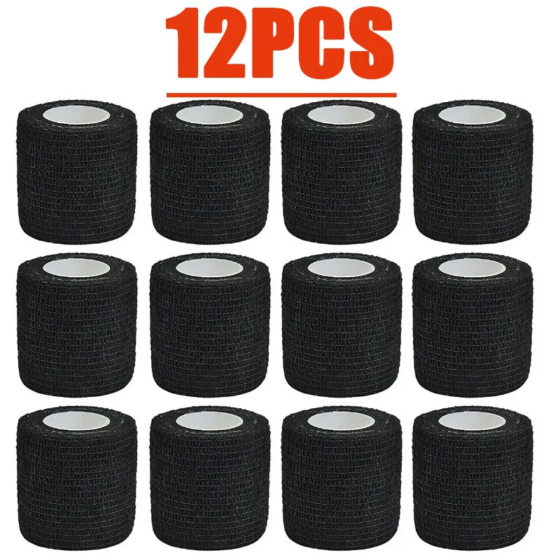 3/15/30/48Pcs Schwarz Sport Selbstklebende Elastische Bandage Wrap Band Hansaplast Für Knie Unterstützung Pads finger Knöchel Palm
