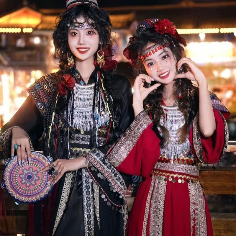 Loulan Princess Two-color Exotic Ethnic Style Embroidery Phoenix Xishuangbanna Lijiang Dunhuang