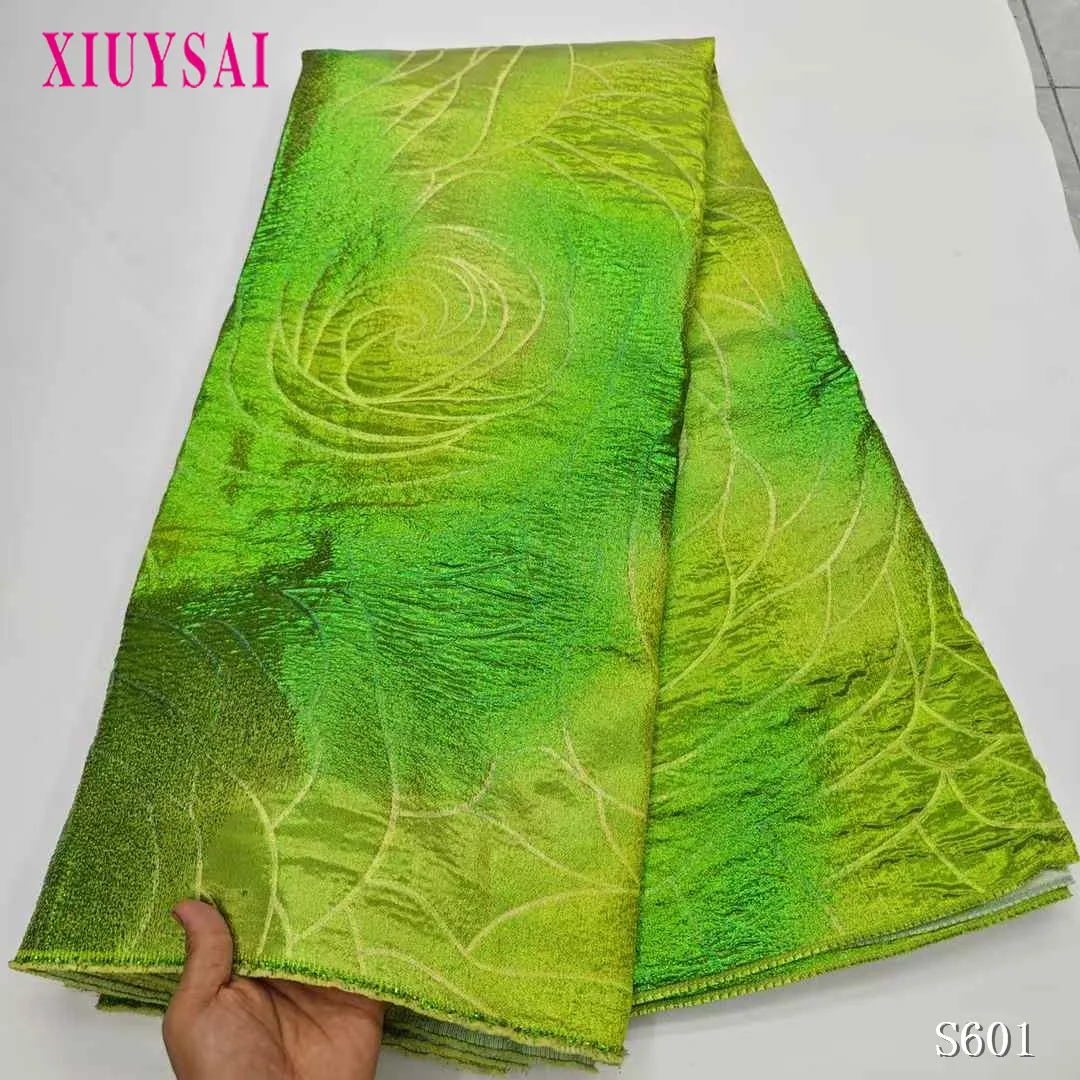 5 ياردة النيجيري الديباج أقمشة الدانتيل 2025 جودة عالية الأفريقي الجاكار مذهب أقمشة الدانتيل للخياطة الفاخرة فساتين الحفلات ميدي #4