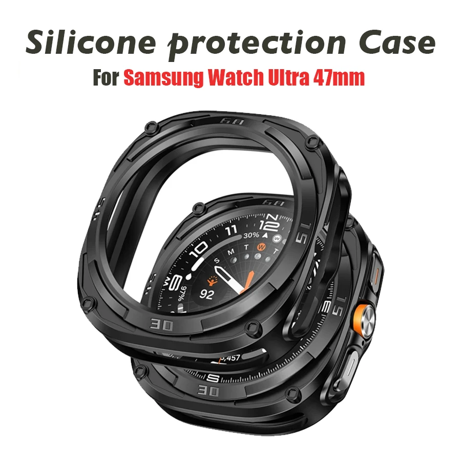 Screen protector for Samsung Galaxy Watch Ultra Case 47mm Accessories Hard PC Frame Protective Bumper Galaxy Watch Ultra cover