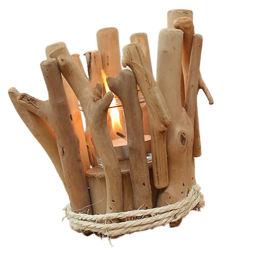 

Wood C leholder Warm Atmosphere Party Decorations Khaki Stick Gift nament Home Craft Bedroom Living Room Dorm Country Woodl