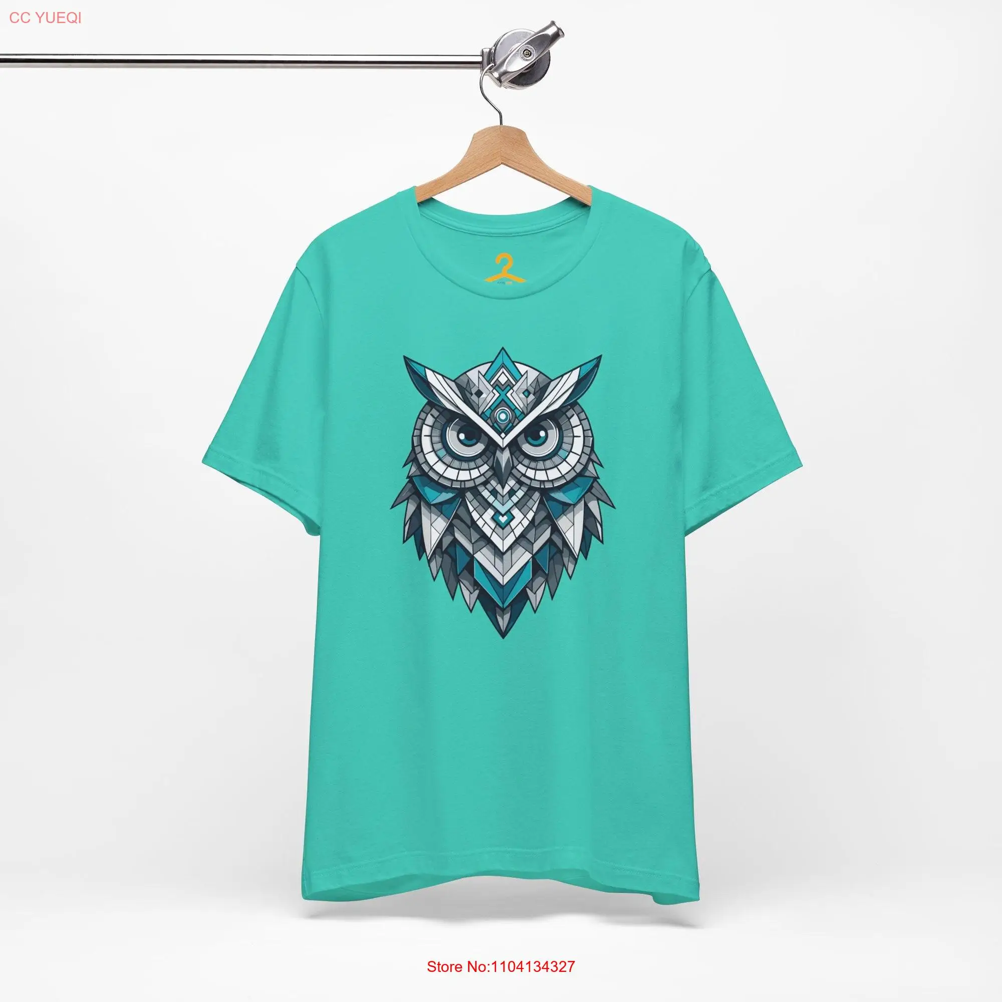 Geometric Owl T Shirt Intricate and Modern Design Unique Artistic Perfect for Him or Her Stylish Comfortable Wear