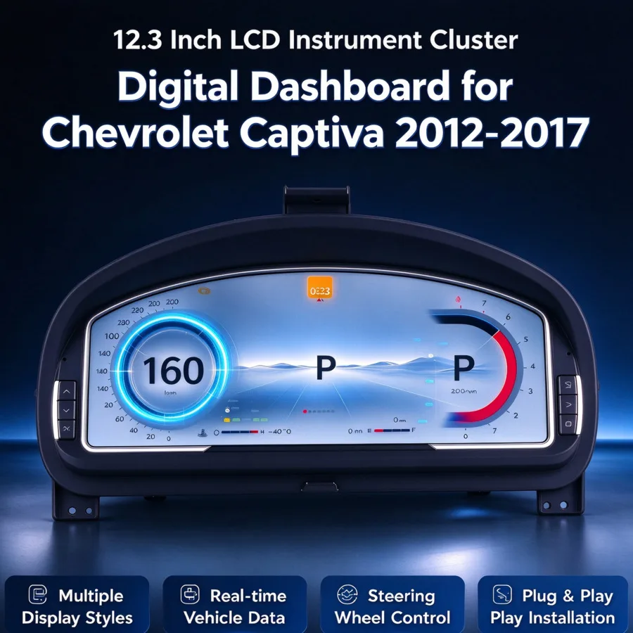 S 12.3inch Upgrade Smart Panel Car LCD Instrument For Chevrolet Captiva 2012-2017 Digital Dashboard Virtual Cockpit Cluster
