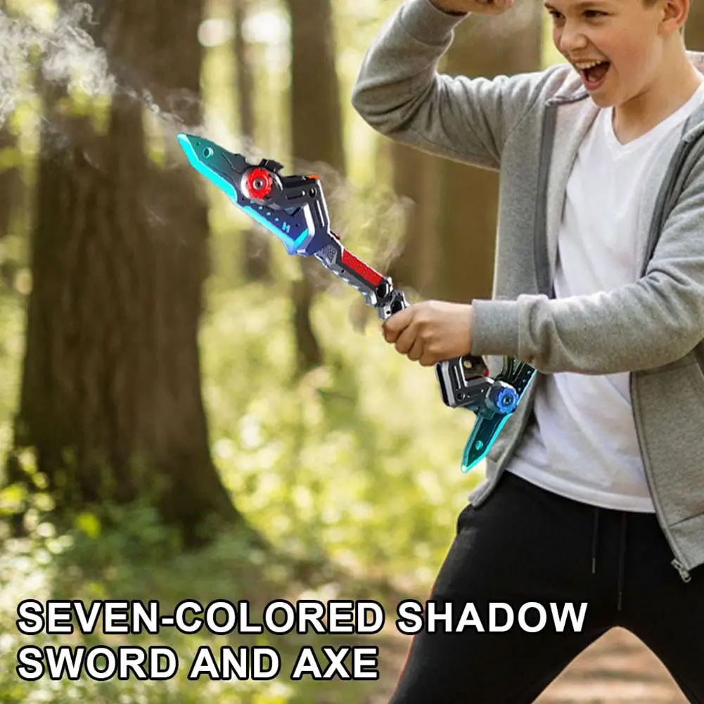 Outdoor Toy Bright Sword Axe Multi-Color Flash LED Light Streamer Cosplay Sword Toy Party Family Interactive Toy For Kids Adult