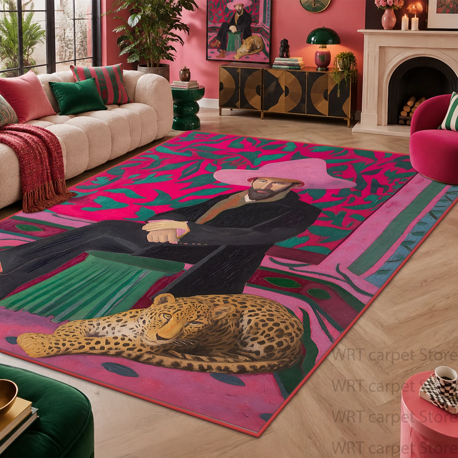 Pop Art Decoration Living Room Carpet Abstract Human Figure Sofa Coffee Table Home Rugs Bedroom Non-slip Washable Floor Mat 러그