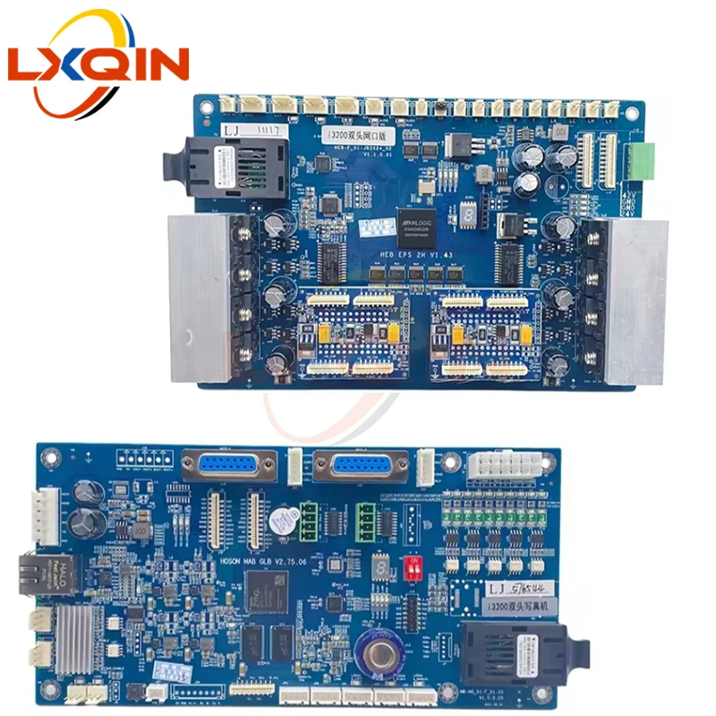 LXQIN I3200 Hoson Double Head Board Kit for Epson I3200 Print Head for Water Based/Eco Solvent Printer Network Version