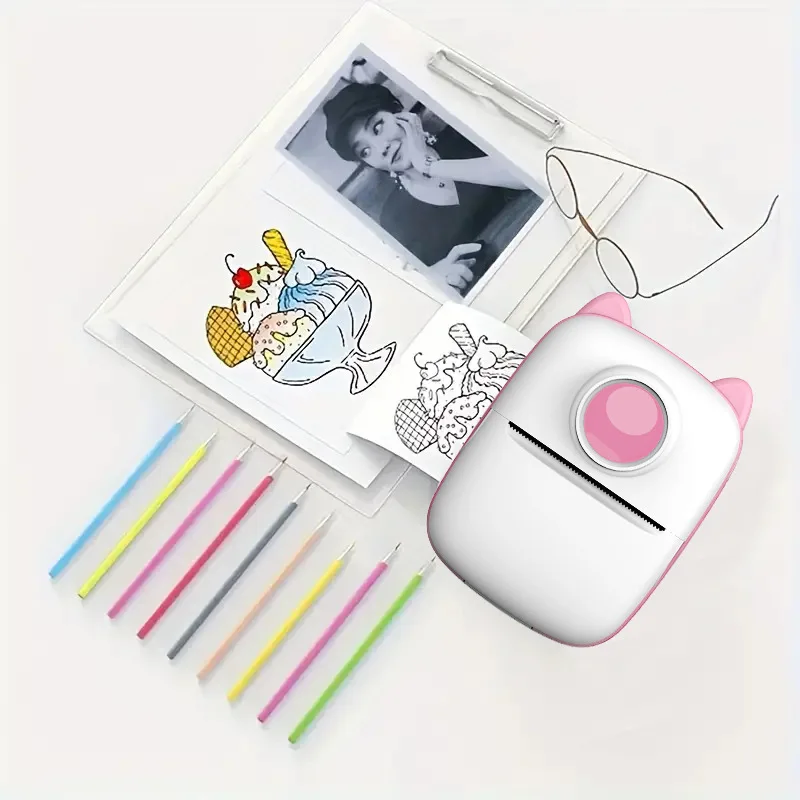 Customized. Factory New Student Pocket Error Printer Inkless Convenient Adhesive Thermal Printer