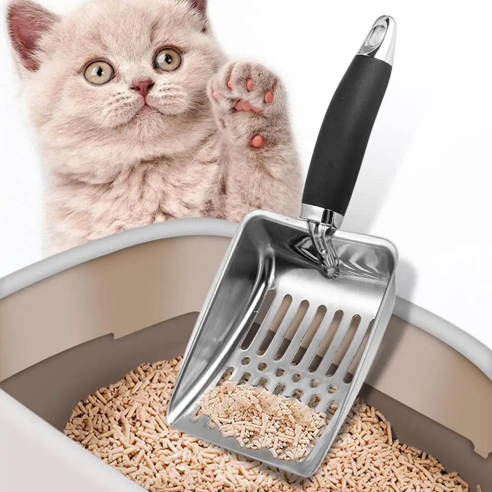 Cat Litter Scoop Stainless Steel Pet Cleanning Tool Pet Load The Save Loosen Supplies Litter Clumps Cat's Remove Y9P7